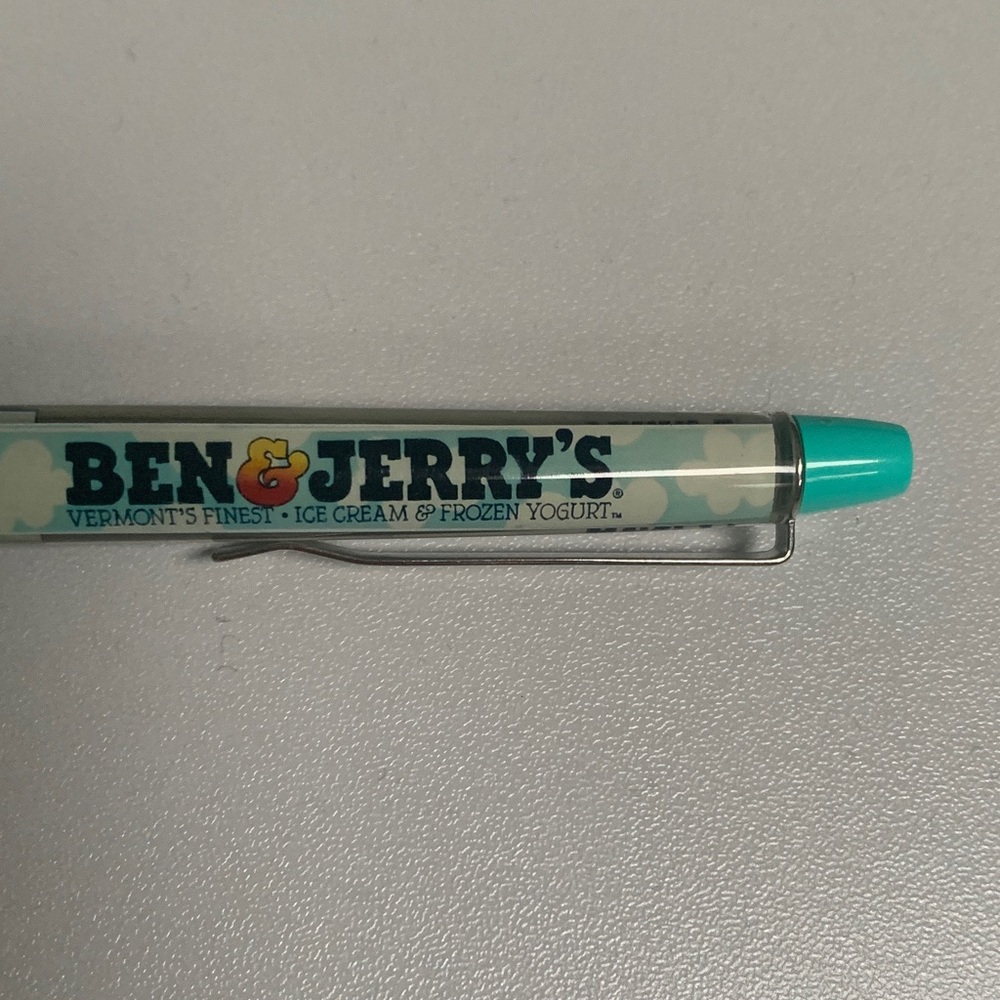 Ben and Jerry’s floaty ice cream pen made in Denmark vintage collectible